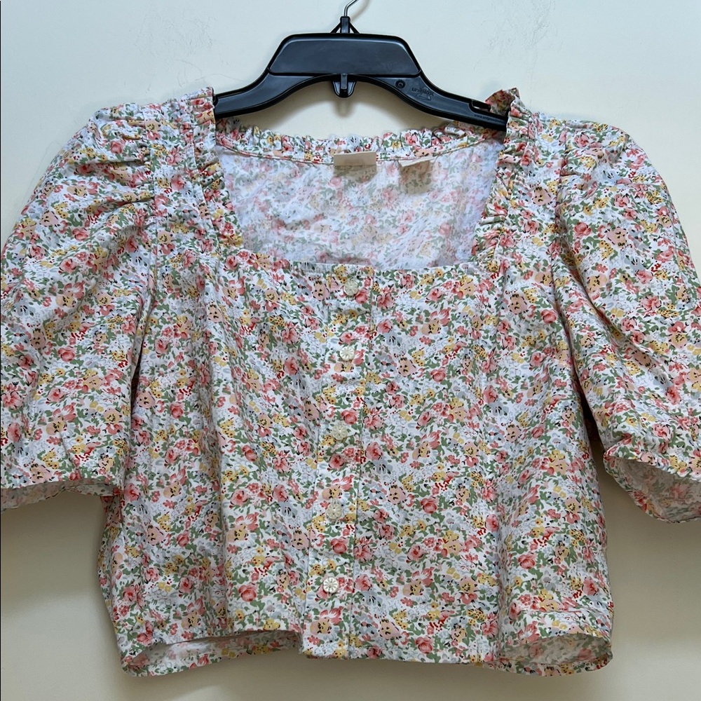 Levi’s Floral Square Neckline Blouse